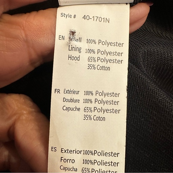 ZOO YORK Burgundy Reflective Oversized Snap Button Hooded Jacket Sz Large - Picture 14 of 14